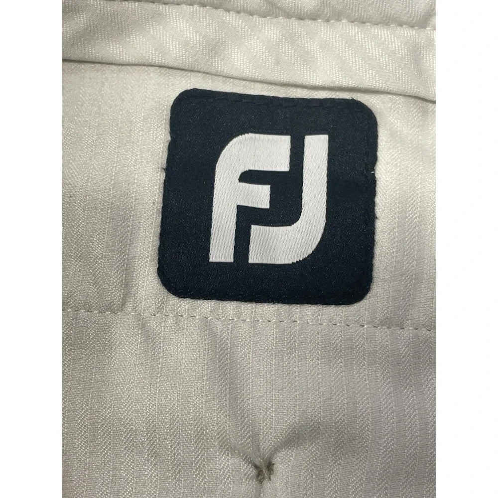 FJ FootJoy Performance Men's Sz 34 Beige Khaki Chino Golf Shorts (D38) EUC